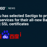 Sectigo Selected by Baidu to Provide SSL Services for All-New Baidu Trust SSL Certificates